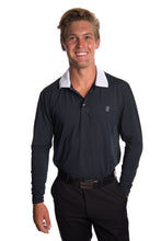 Navy Blue Long Sleeved Golf Shirt