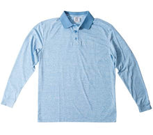 Light blue long sleeved golf shirt. UV resistant.